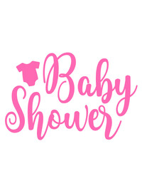 Baby shower typography design on plain white transparent isolated background for card, shirt, hoodie, sweatshirt, apparel, tag, mug, icon, poster or badge