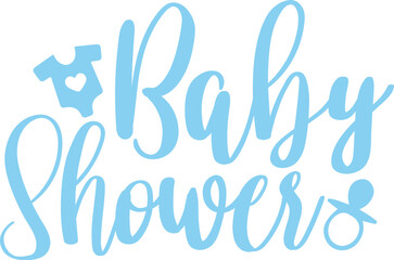 Baby shower typography design on plain white transparent isolated background for card, shirt, hoodie, sweatshirt, apparel, tag, mug, icon, poster or badge