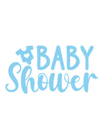 Baby shower typography design on plain white transparent isolated background for card, shirt, hoodie, sweatshirt, apparel, tag, mug, icon, poster or badge