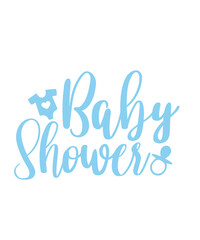 Baby shower typography design on plain white transparent isolated background for card, shirt, hoodie, sweatshirt, apparel, tag, mug, icon, poster or badge