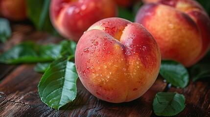 Fototapeta na wymiar Peach, organic food, healthy diet, peach