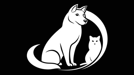 Cat and Dog Logo Icon Purrfect Harmony for Your Brand