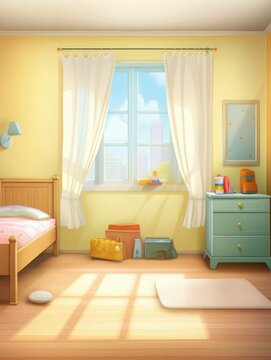 Bright Sunny Morning: Child’s Bedroom Storybook Backdrop
