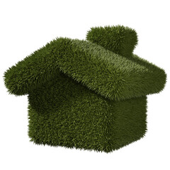 green ecology house, 3d concept
