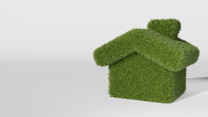 green ecology house, 3d concept
