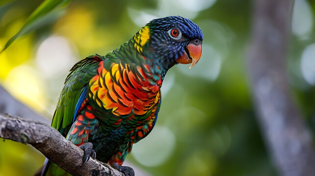 Rib-tickling photo of a parrot caught mid-squawk, as if sharing the latest gossip