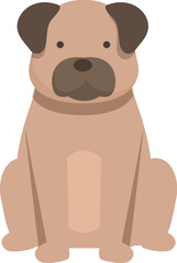 Dog stay position icon cartoon vector. Canine adopt animal. Smile head stand