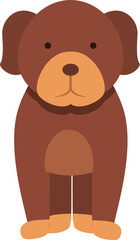 Puppy animal icon cartoon vector. Stand sad pug. Owner canine friend