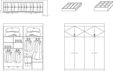 Adobe Illustrator Artwork illustration, sketch, vector design, backdrop, detailed image of cupboard furniture 