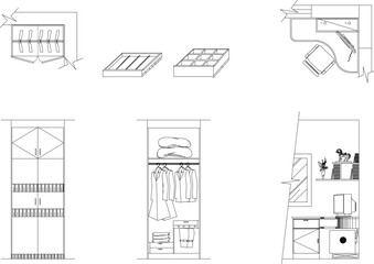 Adobe Illustrator Artwork illustration, sketch, vector design, backdrop, detailed image of cupboard furniture