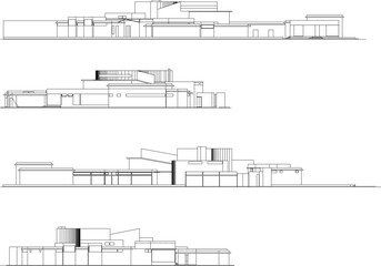 Adobe Illustrator Artwork modern shopping center mall building concept vector design sketch illustration