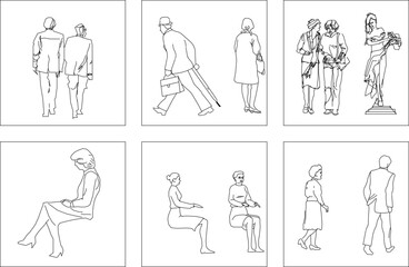 Adobe Illustrator Artwork vector design sketch illustration, a collection of images of people doing their work