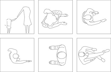 Adobe Illustrator Artwork vector design sketch illustration, a collection of images of people doing their work