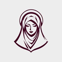 creative logo hijab design template