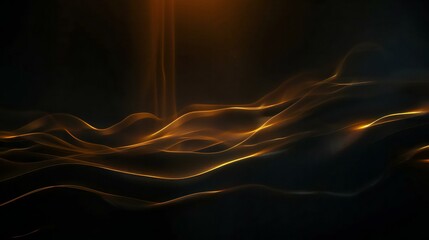 Ai Technology Soft Fog Abstract Waves Black Background