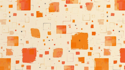 Minimalist monotone orange squares and rectangles, design background