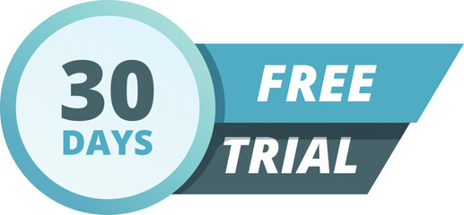 Free trial test icon cartoon vector. Demo offer software. Tag sticker