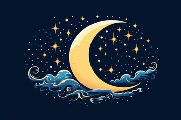 Obraz na płótnie Canvas moon, night sky star