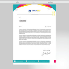 corporate modern letterhead design template VECTOR