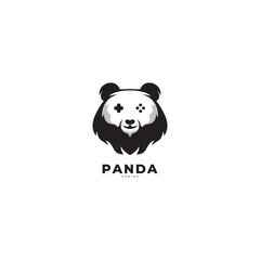 panda gaming logo icon vector template