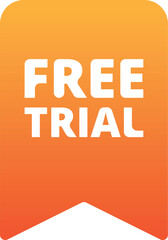 Obraz premium Free trial online tag icon cartoon vector. Sale price label. Text sign bonus