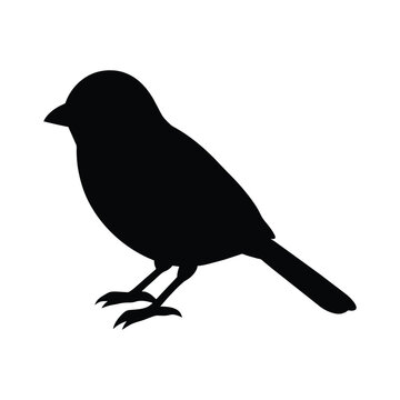recommend clip art: silhouette of a chickadee on a white background