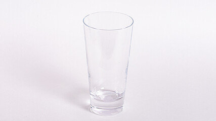 Empty glass isolated on white
