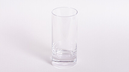 Empty glass isolated on white