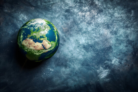 Global Environmental Challenges Conceptual Image on a Textured Background