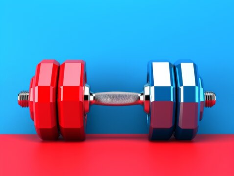 Fitness Routine Builder, gym red and workout blue, coded for optimal health
