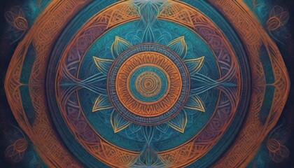 Digital Painting Intricate Abstract Mandala With G (11)