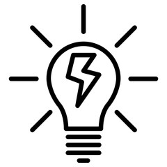 lamp light icon, simple vector design