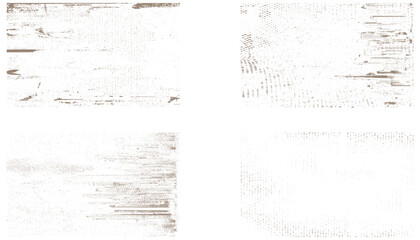 Collection of four grunge dust wall.  - obrazy, fototapety, plakaty