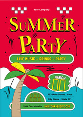 Obraz premium Summer Party Flyer