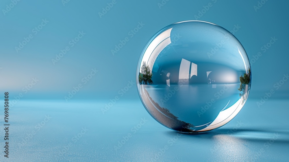 Poster glass glossy sphere in a rasterized form. abstract background.