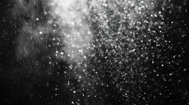 Rain and fog texture overlayed on a black background