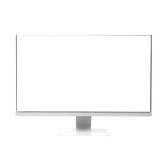 desktop pc vector mocup. monitor display with blank screen isolated on white and transparent background