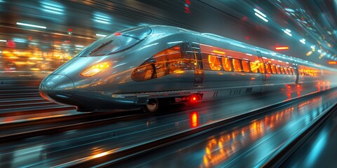 Speed Train created with Generative AI Technology, ai, generative