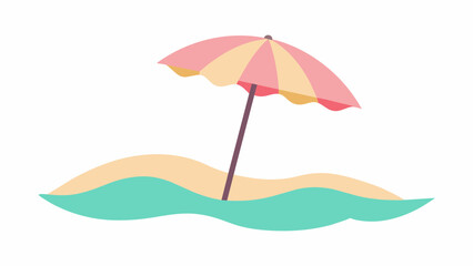 Fototapeta na wymiar Beach Umbrella Vector Art Sunny Seaside Scenes for Your Designs