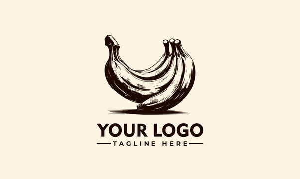 vector banana logo Banana logo badge vector image