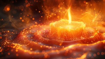 Combustion within a candle flame