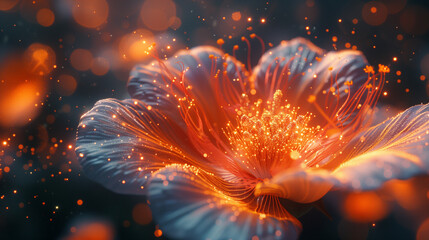 Combustion within a flower - obrazy, fototapety, plakaty