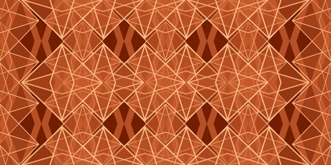 seamless pattern with geometric elements and lines, abstract vector art, colorful texture in red orange brown, graphic ornament, repeating patterm, ideal for fashion, textiles and paper design, retro
