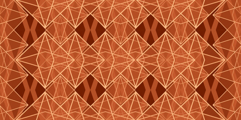 seamless pattern with geometric elements and lines, abstract vector art, colorful texture in red orange brown, graphic ornament, repeating patterm, ideal for fashion, textiles and paper design, retro