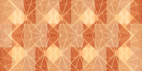 seamless pattern with geometric elements and lines, abstract vector art, colorful texture in orange brown, graphic ornament, repeating patterm, ideal for fashion, textiles and paper design, retro