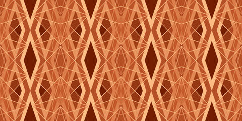 seamless pattern with geometric elements and lines, abstract vector art, colorful texture in red orange brown, graphic ornament, repeating patterm, ideal for fashion, textiles and paper design, retro