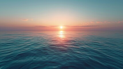 Hopeful image of a sunrise over the tranquil sea, representing renewal and mental health awareness, depicted through documentary, editorial, and magazine photography - obrazy, fototapety, plakaty