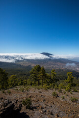 Landscape in Bejenado Peak in Caldera de Taburiente, La Palma, Spain