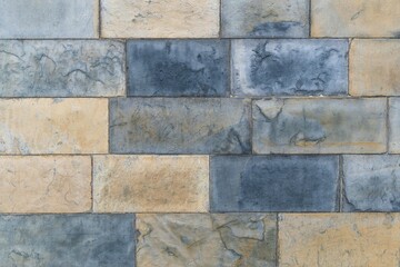 Stone Wall Texture Pattern Natural Blue Beige