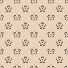 Seamless decorative pattern with flowers wallpaper festive  birthday background art decor design for textile, paper